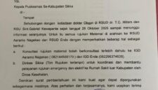 surat resmi bernomor Dinkes.Yankes/246/X/2025, yang ditandatangani oleh Plt. Kepala Dinas Kesehatan Kabupaten Sikka, Petrus Herlemus, S.Si., Apt., M.H. tertanggal 28 Oktober 2025