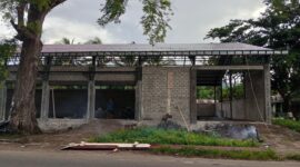 Bangunan Koperasi Merah Putih Kelurahan Wuring dalam proses penyelesaian.