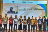 Bupati Sikka, Juventus Prima Yoris Kago pose bersama dalam agenda  Pencanangan Kolaborasi Multipihak untuk Penguatan Literasi dan Numerasi Nasional di Jakarta, Rabu (8/4/2026). 