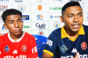 Pelatih Perse Ende, Gusto Kaju (kanan), didampingi salah satu pemainnya memberikan keterangan kepada awak media usai membawa Perse Ende menang 1-0 atas Persami Maumere pada lanjutan Piala Soeratin U-17 2026 di Stadion Gelora Samador, Selasa (28/7/2026).