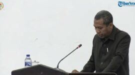 Keterangan foto: tangkapan layar video live streaming Tribun Flores rapat paripurna DPRD Sikka.
