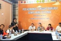 Rapat Koordinasi Satgas Penanggulangan Bencana Daerah Kabupaten Sikka dan BNPB di Kantor  BPBD Sikka, Selasa, 18/08/2026