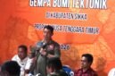 Letnan Jenderal TNI Dr. Suharyanto, S.Sos., M.M. dalam keterangan pers di Posko Penanggulangan Bencana BPBD Sikka, Selasa, 18.08/2026