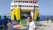 Camat Palu'e Rudolfus Riba, ST saat menjemput KMP Inerie II di Pelabuhan Kerica PALU'E (Minggu,13 September 2026)